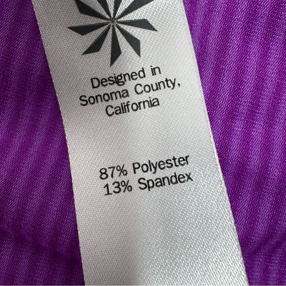 Athleta Chi Multi Stripe Racerback Tank Top Shirt Electric Purple XL - Picture 11 of 13